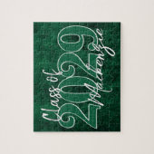 Velvet Grad | Emerald Green Jewel Tone Grunge Puzzle (Vertikal)