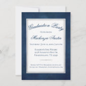 Velvet Grad | Navy Blue Modern Watercolor Party Einladung (Vorderseite)