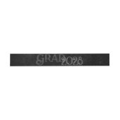 Velvet Grad | Onyx Black Jewel Tone Grunge Einladungsbanderole (Flach)