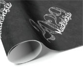 Velvet Grad | Onyx Black Jewel Tone Grunge Year Geschenkpapier (Rolleneckpunkt)