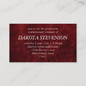 Velvet Grad | Ruby Red Abschluss Ankündigung (Rückseite)