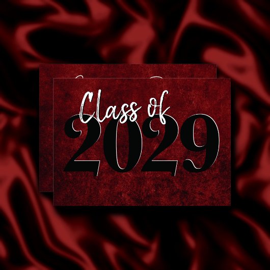 Velvet Grad | Ruby Red Crimson Jewel Tone Grunge Einladung