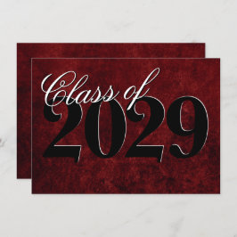 Velvet Grad | Ruby Red Crimson Jewel Tone Grunge Einladung