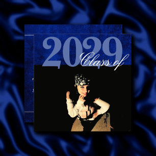Velvet Grad   Saphirblauer Juwel-Ton-Foto Einladung