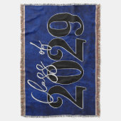 Velvet Grad | Sapphire Blue Jewel Tone Grunge Year Decke (Vorderseite Vertikal)