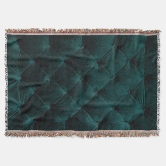 Velvet Green: Malachite Textile Elegance Decke (Vorderseite)