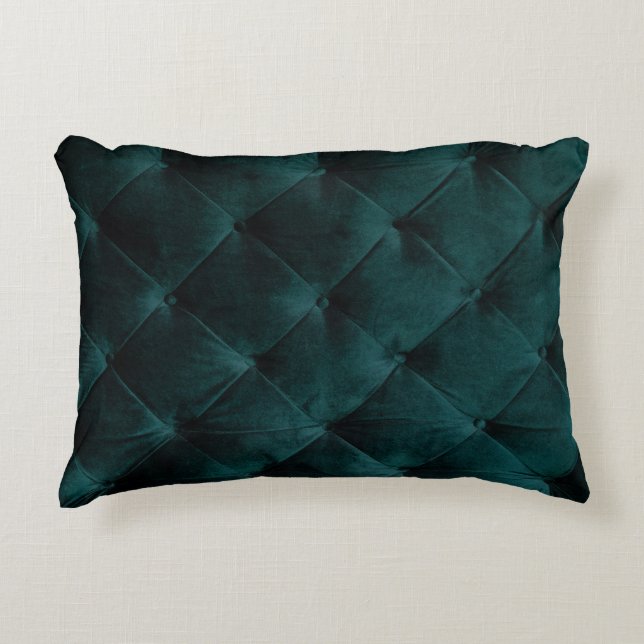 Velvet Green: Malachite Textile Elegance Dekokissen (Vorderseite)
