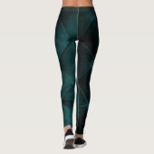 Velvet Green: Malachite Textile Elegance Leggings (Rückseite)