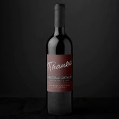 Velvet Henna Grunge | Deep Crimson Red Danke Weinetikett