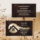 Velvet Kastanie Gold Key Real Anwesen Business Car Visitenkarte