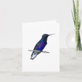 Velvet-lila Coronet Hummingbird Karte (Vorderseite)