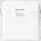 VELVET MAFIA RUNDER AUFKLEBER (Tasche)