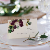 Velvet Magnolia Blume Monogramm Hochzeit Visitenkarten