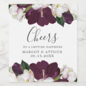 Velvet Magnolia | BREITEN Personalisierter "Beifal Weinetikett (Einzelnes Label)