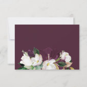 Velvet Magnolia Floral Wedding RSVP - Option (Rückseite)