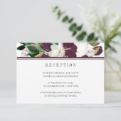 Velvet Magnolia Moderne Hochzeitsempfang Begleitkarte (Stehend Vorderseite)