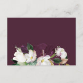 Velvet Magnolia Moderne Hochzeitsempfang Begleitkarte (Rückseite)