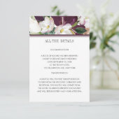 Velvet Magnolia Moderne klassische Hochzeitsdetail Begleitkarte (Stehend Vorderseite)