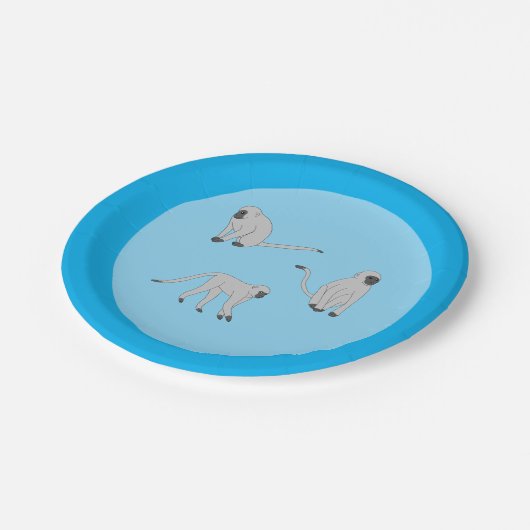 Velvet Monkeys Pappteller (Schrägansicht)