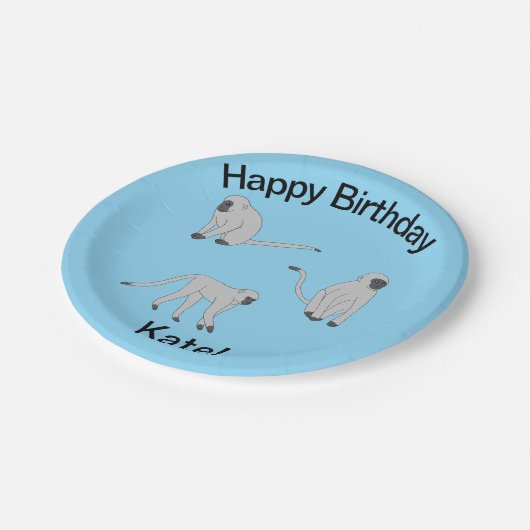 Velvet Monkeys Pappteller (Schrägansicht)