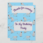 Velvet Monkeys Thank you Card Einladung (Vorne/Hinten)