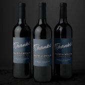 Velvet Navy Grunge | Deep Sapphire Blue Vielen Dan Weinetikett