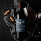 Velvet Navy Grunge | Deep Sapphire Blue Vielen Dan Weinetikett