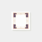 Velvet Night Geometrie Art Deco Post-it Klebezettel (Vorderseite)