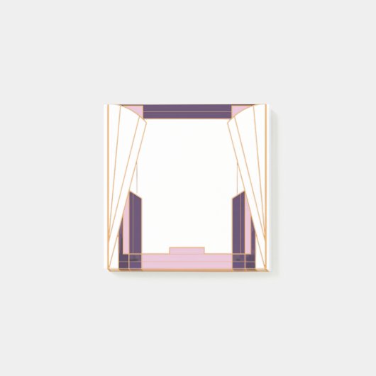 Velvet Night Geometry Art Deco Post-it Klebezettel (Vorderseite)