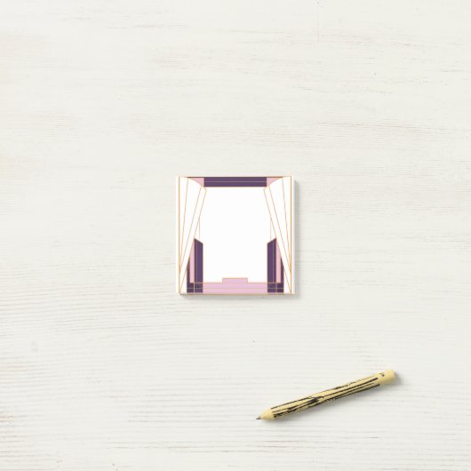 Velvet Night Geometry Art Deco Post-it Klebezettel (Auf Schreibtisch)