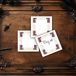 Velvet Night Geometry Art Deco Post-it Klebezettel