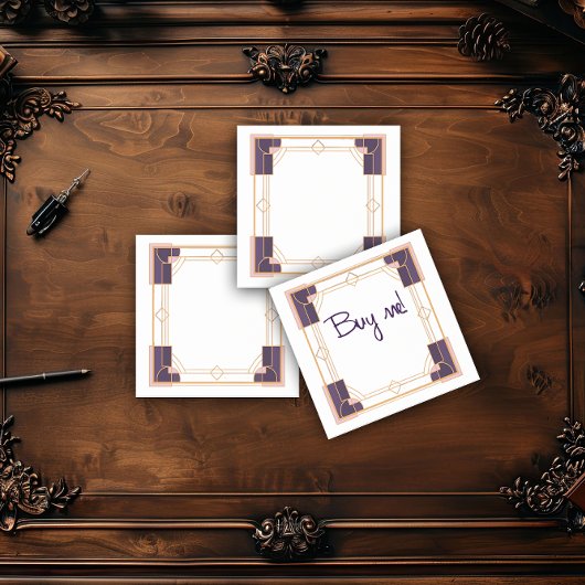 Velvet Night Geometry Art Deco Post-it Klebezettel