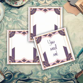 Velvet Night Geometry Art Deco Post-it Klebezettel