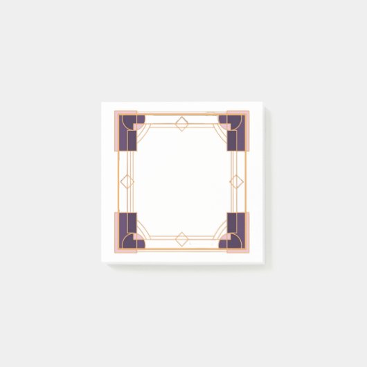 Velvet Night Geometry Art Deco Post-it Klebezettel (Vorderseite)