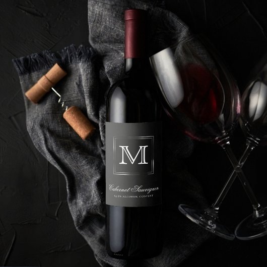 Velvet Onyx Grunge | Deep Vampy Jet Black Custom Weinetikett