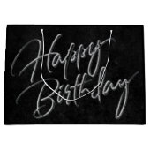 Velvet Onyx Grunge | Vampy Black Happy Birthday Große Geschenktüte (Vorderseite)