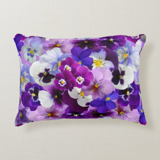 Velvet Pansy Lila Garden Blumenmuster Dekokissen
