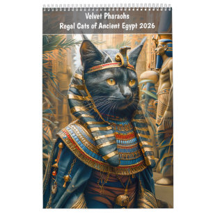 Velvet Pharaohs – Majestätische Katzen des alten Ä Kalender
