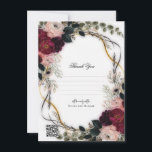 Velvet Plum Garden Floral Greenery Wedding  Einladung<br><div class="desc">Thank You Card. Check out other items in this matching suite.</div>