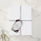 Velvet Plum Garden Floral Greenery Wedding  Geschenkanhänger (Mit Garn)