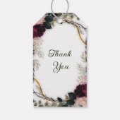 Velvet Plum Garden Floral Greenery Wedding  Geschenkanhänger (Rückseite)