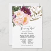 Velvet Plum & Peach Baby oder Brautparty per Post Einladung (Vorderseite)