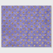 Velvet Polka Tiny Golden Dots Lavender Lila Geschenkpapier (Flach)