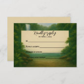 Velvet Rapids Wedding RSVP Card (Vorne/Hinten)