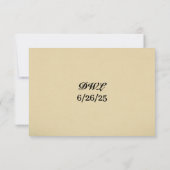 Velvet Rapids Wedding RSVP Card Karte (Rückseite)