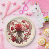 "Velvet Rose Charm" Pappteller (Party)