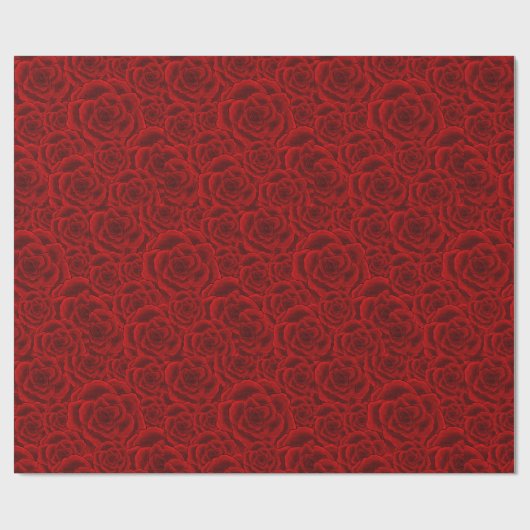 Velvet-rote Rosen Geschenkpapier (Flach)