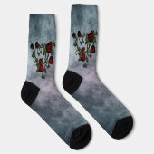 Velvet Whispers: Reben der gotischen Rose Socken (Rechts)