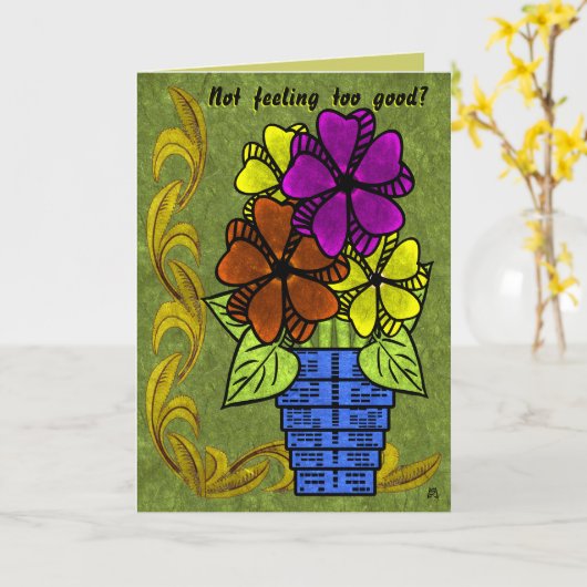 Velveteen Karte (Gelbe Blume)