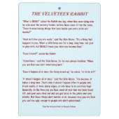 Velveteen Rabbit - Zwischenablage Klemmbrett (Rückseite)